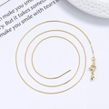 Collana a catena box in argento 925 placcato oro con estremità ad ago e chiusura a molla - Argento 925 / Oro