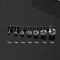 Comparación detallada de siete pendientes de acero titanio con tallas de 2mm a 8mm - 3mm / Cuatro Garras Acero (X277-A)