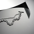 Modern double layer titanium steel bracelet with OT toggle clasp and silver finish - Double Layer OT Style (S229-A)