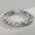 Minimalist ink-gray marble style beaded bracelet with a smooth matte finish for men and women - Ink Gray