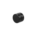 Polished black magnetic titanium steel clip-on earring with a minimalist mirror finish - Smooth Style - Silver Black