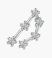 Zodiac Sternbild Ohrstecker aus 925er Sterlingsilber mit funkelnden Zirkonia-Steinen - 925er Silber / Wassermann