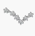 925 Sterling Silber Crawler Ohrringe mit fünf weißen Zirkoniasteinen besetzt - 925er Silber / Fische