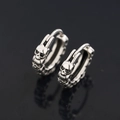 Gothic punk skull stud earrings with vintage silver finish for men and women - Skull Earrings (X615-A)