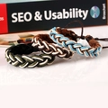 Handmade multilayer braided leather bracelets with adjustable pull strings in three colors - Multicolor