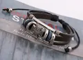 Multilayer dark brown braided leather punk bracelet with cross charms and blue beads - Dark Brown