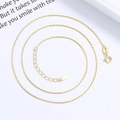 Classic 925 sterling silver gold bamboo twist chain necklace with adjustable lobster clasp - 925 Silver / Gold