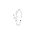 Verstellbarer Ring aus 925er Silber mit geometrischem Sternbild und Zirkon-Steinen - Einstellbar Offen / Waage