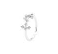 Zodiak-Ring aus 925er Sterlingsilber mit funkelnden Zirkonia-Kristallen - Einstellbar Offen / Skorpion