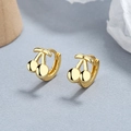 Pendientes de aro con forma de cereza en plata de ley 925 dorada de estilo minimalista - Plata 925 / Dorado