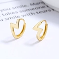 Minimalistische 925 Sterling Silber Blitz-Ohrringe in poliertem Gold-Finish - 925er Silber / Gold