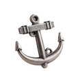 Retro anchor alloy pendant charm 40mm x 36mm for DIY jewelry making in antique silver finish - Antique Silver
