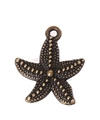 Ciondolo stella marina in bronzo vintage con superficie puntinata per gioielli fai da te - Stella marina