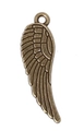Antique bronze alloy wing pendant for DIY jewelry making and retro bracelets - Wing