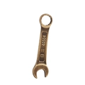 Vintage bronze alloy wrench pendant with 8mm size mark and embossed numerical details - Bronze