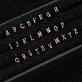 925 Sterling zilveren set van 26 Engelse letters oorknopjes in gouden afwerking - 925 zilver / Letter A Alleen (Enkel Stuk)
