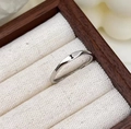 925 sterling silver minimalist alphabet ring featuring engraved letter I in silver finish - Adjustable Open / Letter I