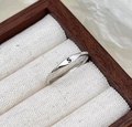 Minimalist 925 sterling silver ring with engraved letter S in a wooden gift box - Adjustable Open / S