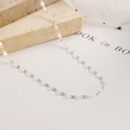 Collana con catena a maglie in argento sterling S925 scintillante dallo stile minimal - Argento 925 / Argento