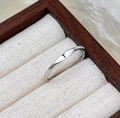 Polished S925 sterling silver ring featuring a black engraved letter T in an oval shape - Adjustable Open / Letter T