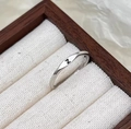 Minimalist 925 sterling silver ring with personalized black letter Z engraving - Adjustable Open / Letter Z