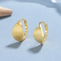 Minimalistische goldene 925 Sterling Silber Ohrringe mit Blattmuster und Klappverschluss - 925er Silber / Gold/Paar