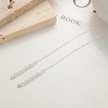 Elegant 925 sterling silver tassel drop earrings with five-layer fan-shaped charms - Ear Line Style / Silver