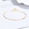 Elegant 925 sterling silver gold plated box chain bracelet on a minimalist white backdrop - 925 Silver / Gold
