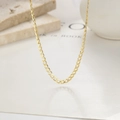 Elegant 925 sterling silver interlocking circle necklace in gold finish for women - 45cm / Gold