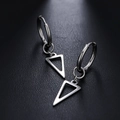 Orecchini a triangolo in argento minimalista con ciondoli geometrici lucidi per uomo e donna - Triangolo (Pezzo Singolo) (X757-A)