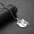 Collana minimalista in acciaio inossidabile con ciondolo gatto nero che legge su catena - Stile Gatto Che Legge (L940-A)