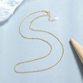 925 Silber Gliederkette in Gold mit Herzanhänger und verstellbarer Verlängerung - 925er Silber / Gold