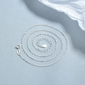Minimalistische 925 Sterling Silber Ankerkette Halskette mit verstellbarem Federverschluss - 925er Silber / Silber