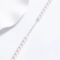 Bracciale in argento 925 con perle bianche e finitura metallica testurizzata unica - Argento 925 / Argento