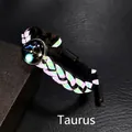 Bracelet tressé constellation Taureau lumineux avec fibres holographiques - Taureau