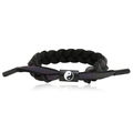 Holografisch reflektierendes geflochtenes Yin-Yang-Armband mit verstellbarem Seil - Tai Chi Schwarz Holografisch Reflektierend