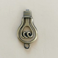 Detailed view of vintage bronze Edison bulb metal pendant for DIY jewelry and keychains - Light Bulb