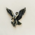 Vintage eagle pendant in antique metal finish for DIY leather braided keychains - Eagle