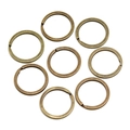 Anneaux de clés plats en métal finition bronze antique avec conception à boucle fendue - Bronze