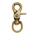 Antik-Bronze Karabinerverschluss mit drehbarem D-Ring für Taschen und Schlüssel - Antikbronze Geschwungener Stil (A5002)
