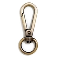 Vintage-Karabinerverschluss aus Bronze mit 360-Grad-Drehgelenk für Taschen und Schlüssel - Antikbronze Schlanker Stil (A5002)