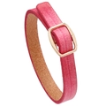 Minimalistisches rosenrotes Lederarmband mit goldener Metallschnalle für den Alltag - Retro-Rot