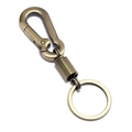 Llavero de coche vintage en bronce con mosquetón de resorte y anilla para hombre - Bronce Antiguo