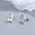 Orecchini a perno a campana in argento sterling S925 con chiusura a vite sicura - Argento 925 / Thai Silver (Bell)