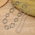Catena da vita geometrica minimalista in metallo argento per decorazione moda donna - Argento