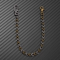 Detail of gothic skull wallet chain with silver and copper finish for bikers - Two Colors