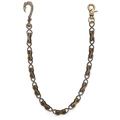 Chaîne de ceinture vélo vintage en bronze pour mode hip-hop avec fini antique - Bronze