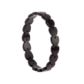 Détail du bracelet à maillons en forme de cœur noir mat avec découpes triangulaires - US 6 / Noir