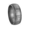 Vintage-Ring aus oxidiertem Edelstahl für Herren mit LET THEM Gravur-Schriftzug - US 6 / Antiksilber