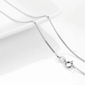 Elegante catena veneziana in argento sterling S925 con marchio Italy su ceramica - 0.8mm Larghezza 45cm / Oro Bianco